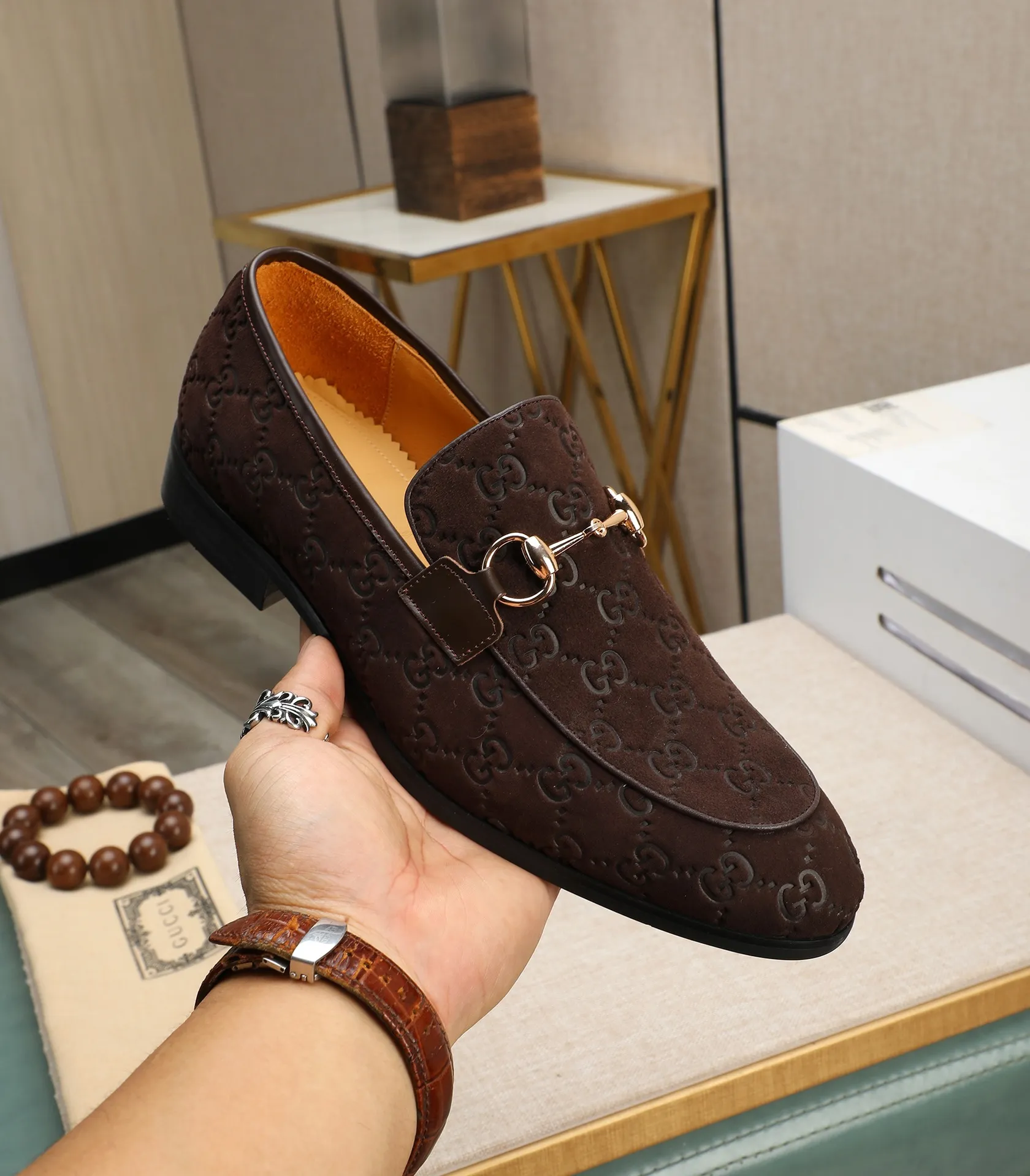 Men's shoes💰540📛📛Original (water-dyed cowhide) Gucci GUCCI official website formal shoes🌀 Italian🇮🇹imported cowhide➕top imported water-dyed cowhide lining💋Finely handmade original bottom, the real thing looks better when photographed in person Standard size 38-44